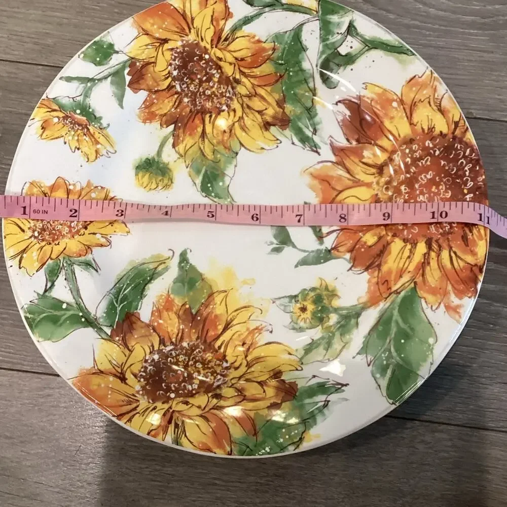 Pier 1 Imports Dinner Plate Sunflower Blooms farmhouse Country Summer Flower 11